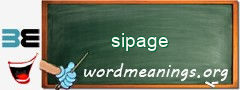 WordMeaning blackboard for sipage